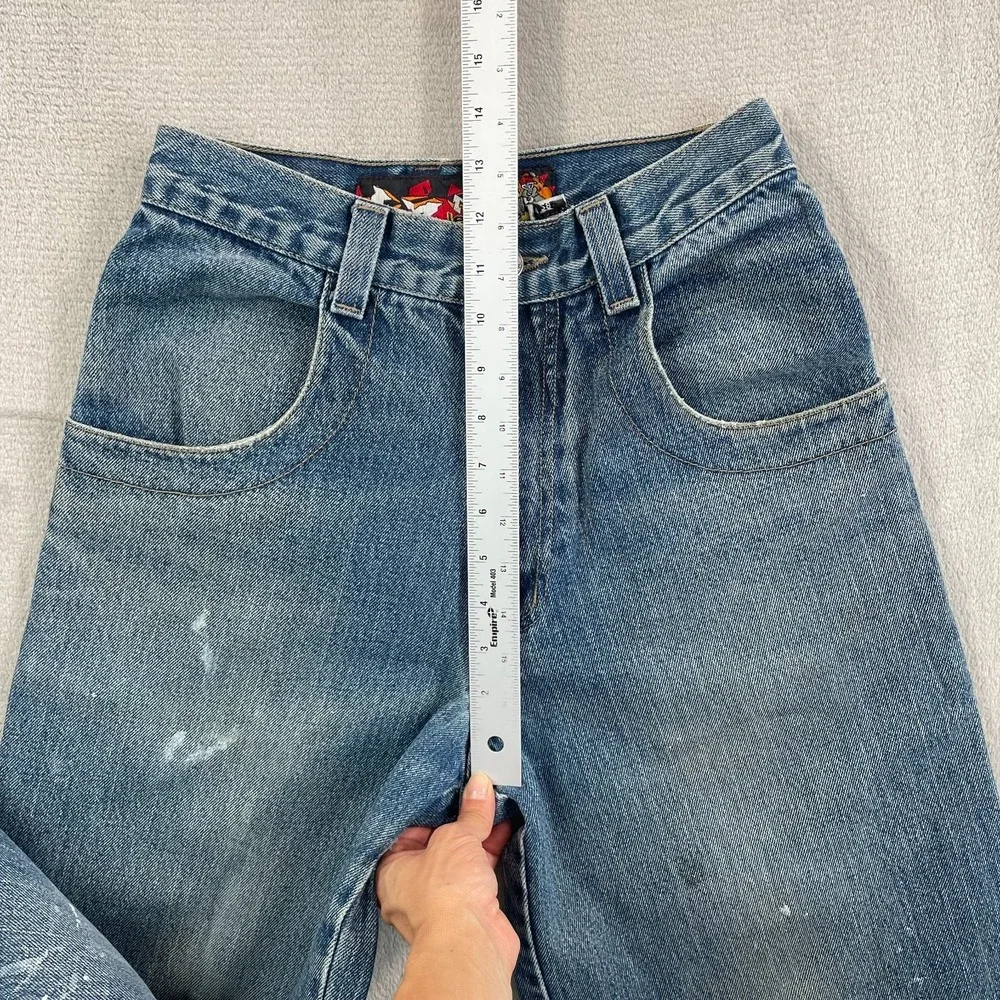 Vintage 90s Jynx Jeans Men Actual 26x27 Wide Baggy Skater Blue Denim Made‎ USA